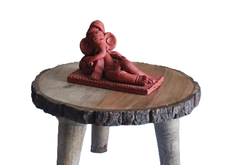 Handpainted eco-friendly Clay sleeping Ganesha