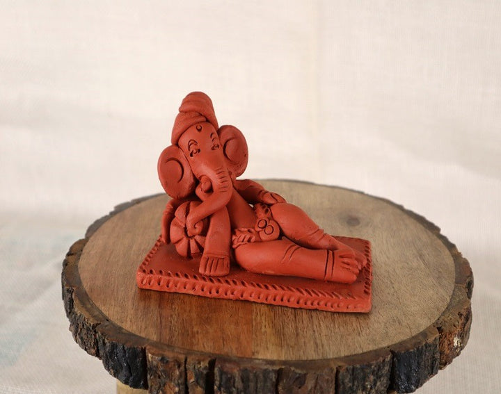 Handpainted eco-friendly Clay sleeping Ganesha