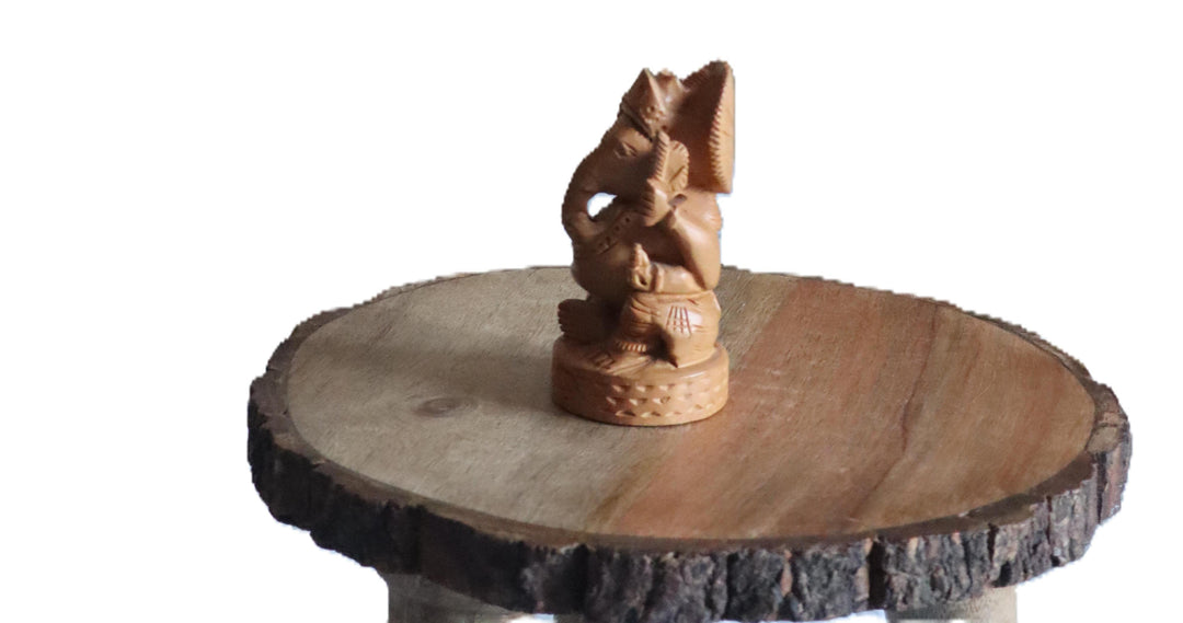 Handcrafted Wooden Ganesha Statue