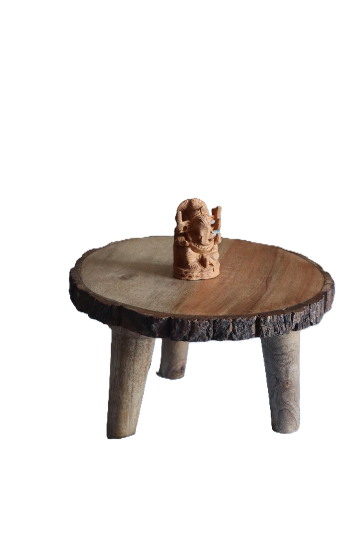 Handcrafted Wooden Ganesha Statue - Small
