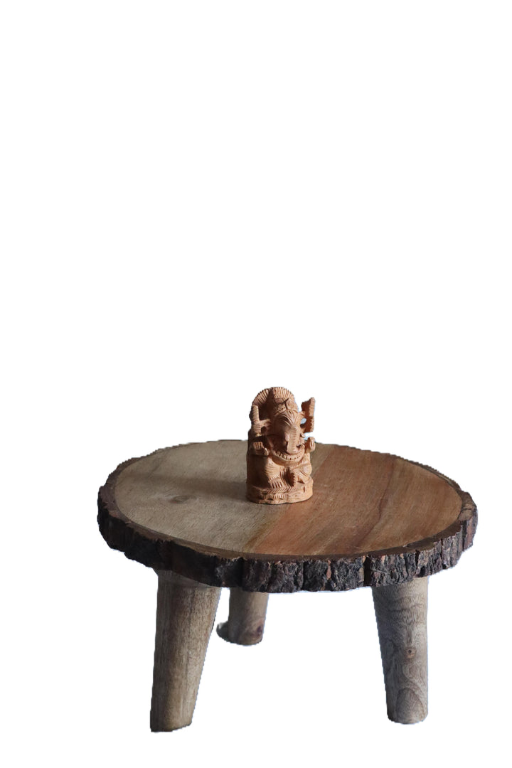 Handcrafted Wooden Ganesha Statue - Small