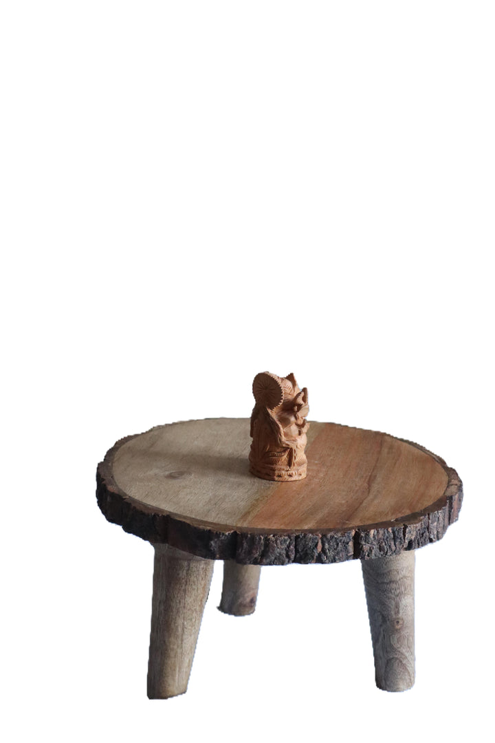 Handcrafted Wooden Ganesha Statue - Small